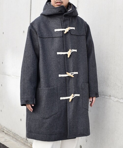週末SHIPS anyグレー ダッフルコート 美品 SHIPS any 「SHIPS any」 ダッフルコート MEDIUM グレー メンズ