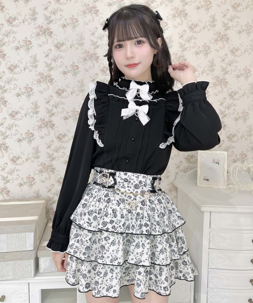 ROJITA（ロジータ） ブラウス シャツ ダブルブローチ袖フリルブラウス