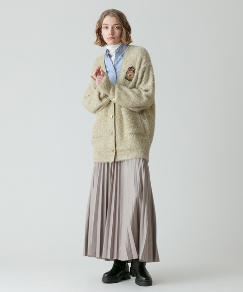 「allureville」 ニットカーディガン 2 ゴールド レディース_画像2