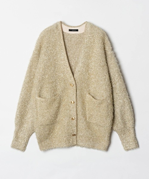 「allureville」 ニットカーディガン 2 ゴールド レディース_画像5