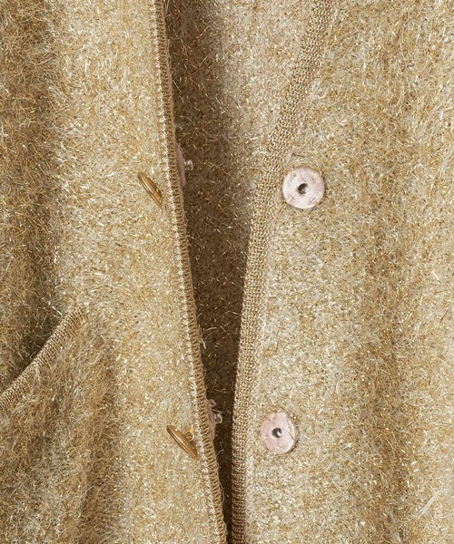 「allureville」 ニットカーディガン 2 ゴールド レディース_画像7