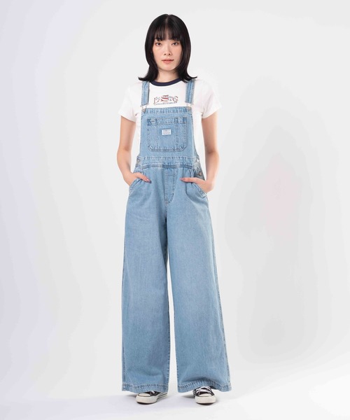 76499　リーバイス　オーバーオール　水色　サイズL Levi's サロペット オーバーオール XL STRAIGHT レディース