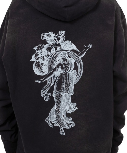 KAMIYA パーカー “ADVERTISING ART” Distressed Sweat Hoodie メンズ