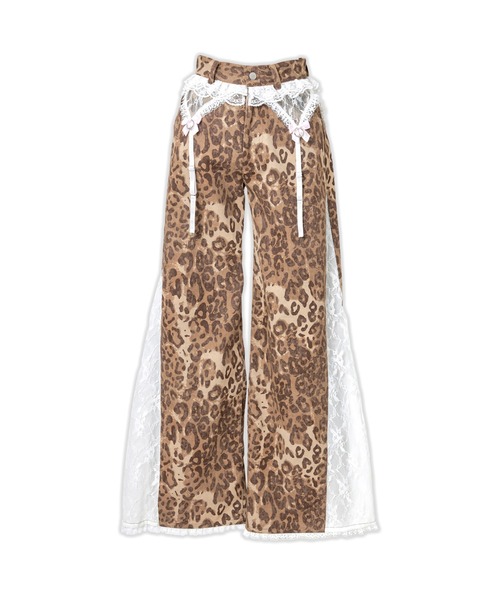AVENCHUMU パンツ Lacy garter wide pants レディース