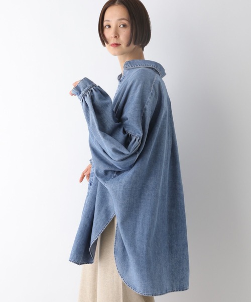 LEPSIM ブラウス シャツ デニムBIGポンチョ 286645 レディース