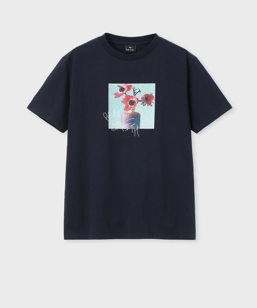 【すぐ届く】Paul Smith アートフラワープリント Tシャツ PS Paul Smith tシャツ ウィメンズ アート フラワー 半袖Tシャツ