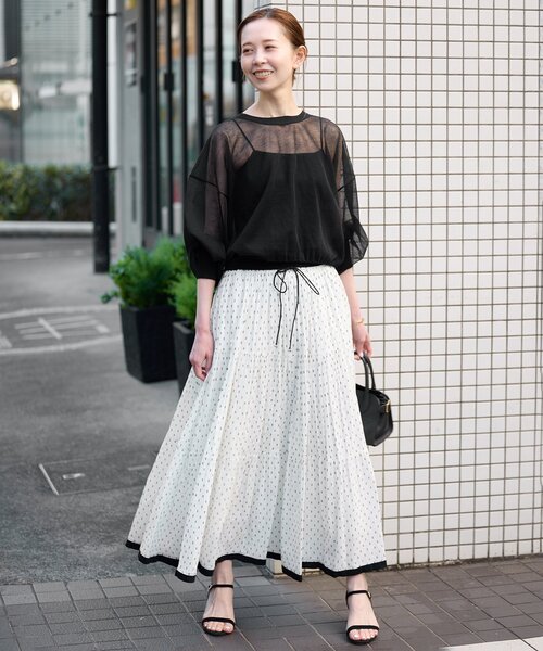 SLOBE IENA カーディガン シアーラミーカーディガン レディース