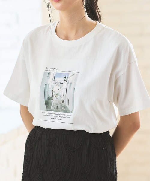 新品未使用 Harikae フォトプリントカットソー Honeys tシャツ 「UVカット」フォトプリントTシャツ