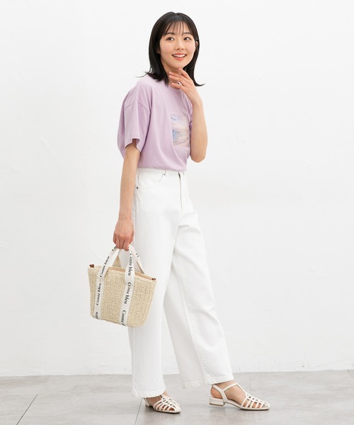 tシャツ フォトプリントTシャツ レディース Honeys tシャツ 「UVカット」フォトプリントTシャツ