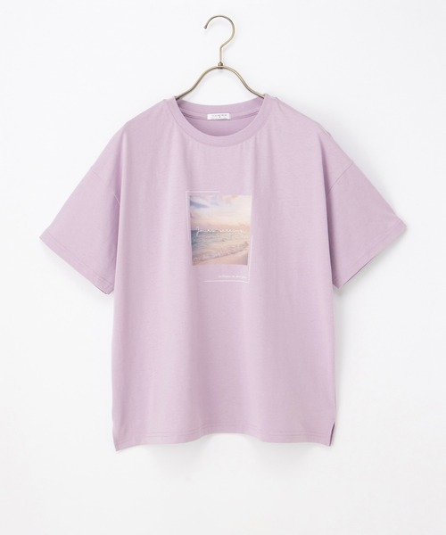 tシャツ フォトプリントTシャツ レディース Honeys tシャツ 「UVカット」フォトプリントTシャツ