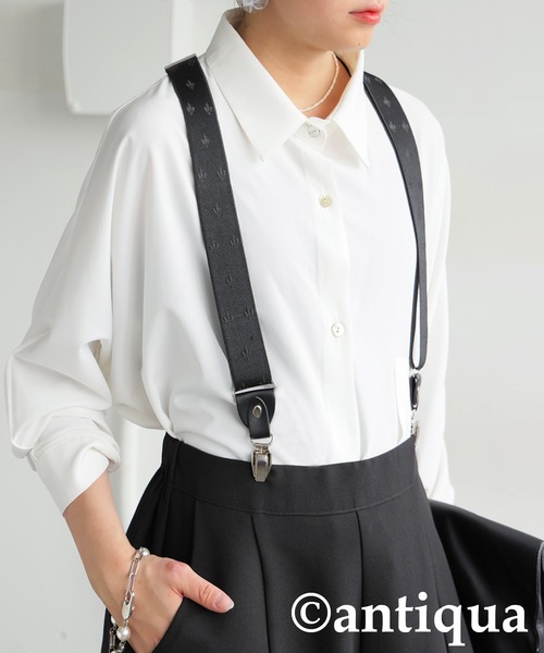 antiqua（アンティカ） サスペンダー 幾何学柄サスペンダー レディース