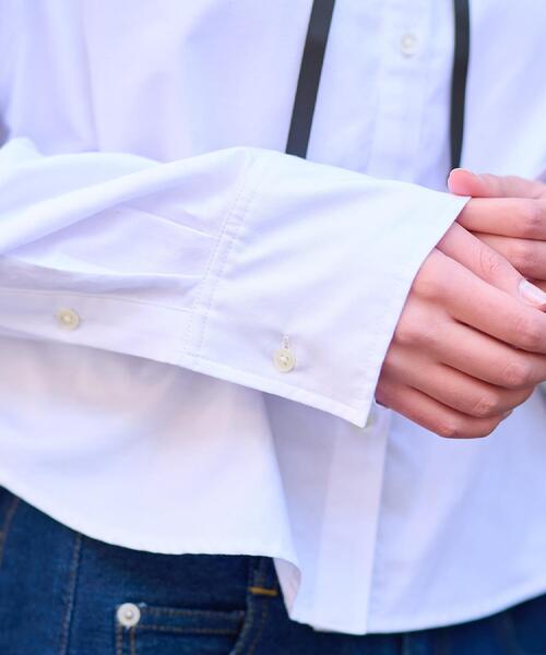 新品　ドレステリア　フリルカラーオックスブラウス　ホワイト DRESSTERIOR（ドレステリア） ブラウス シャツ 「洗える/コットン混