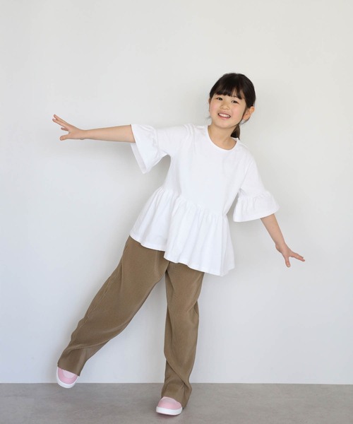 パンツ セルフカットプリーツパンツ キッズ 子供服 男の子 女の子 | Bonjour Sagan | 20