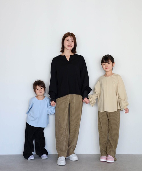 パンツ セルフカットプリーツパンツ キッズ 子供服 男の子 女の子 | Bonjour Sagan | 03
