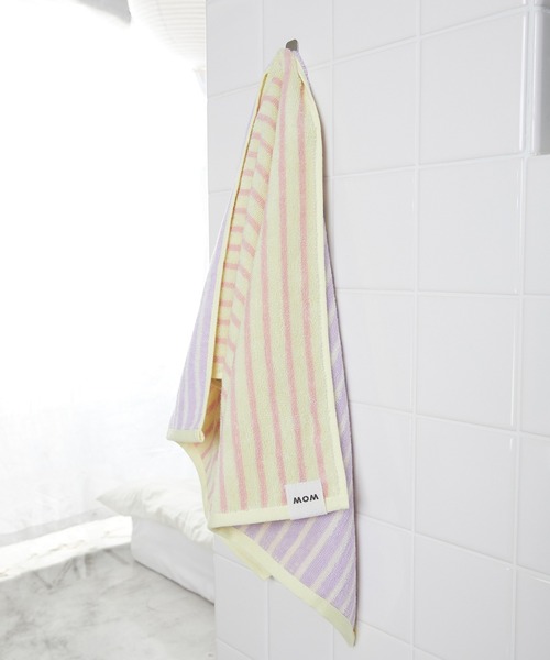 WITH OR WITHOUT タオル STRIPE FACE TOWEL/ストライプフェイスタオル