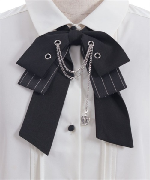 axes femme（アクシーズ ファム） ブラウス シャツ ハトメ×チェーン付