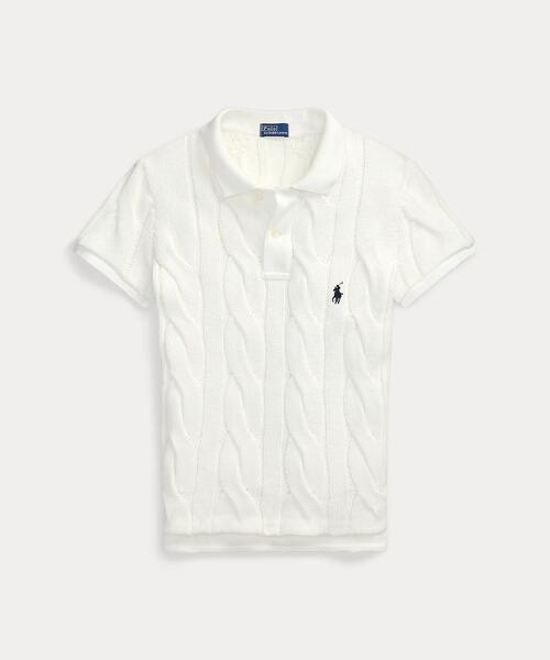 POLO RALPH LAUREN ポロシャツ ポロ ケーブルニット コットン