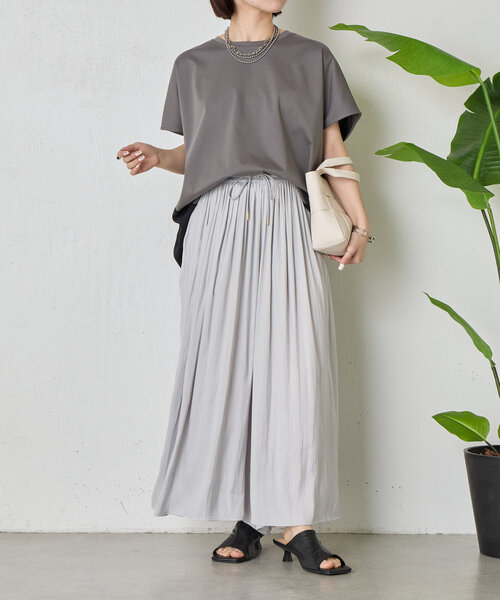 tシャツ 「大人の切替Ｔ」バックラインシルケットカットソー レディース Jena espace merveilleux tシャツ 「大人の切替T」バックライン