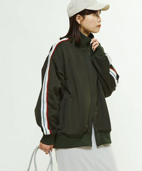 コンバーストウキョウ　トラックジャケット CONVERSE TOKYO ジャージ SIDE LINE SHORT TRACK JACKET(WOMEN'S
