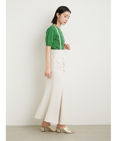 【新品未使用】LILY BROWN 半袖ニットトップス LILY BROWN 「LILY BROWN」 半袖ニット ONE SIZE イエロー