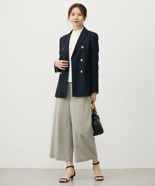 【新品】J.PRESS ジェイプレス レディース クロップドパンツ J.PRESS｜【洗える】Shineシャンブレーツイル クロップド パンツ