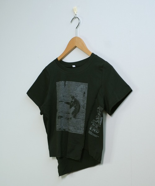 shopnikoniko（ショップにこにこ） tシャツ チビT 半袖 ショート丈