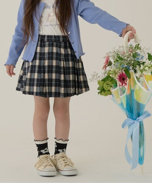 スカート アソートチェック・ランダムプリーツスカート(インパン付き