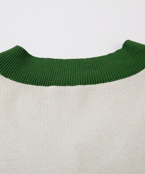 「HOOK」 ニットベスト X-LARGE グリーン メンズ