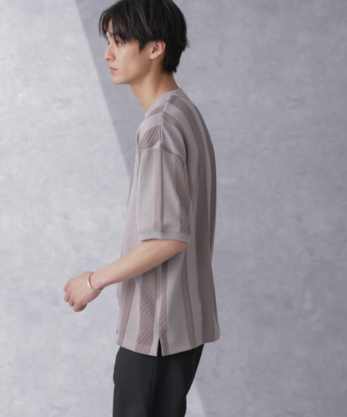 「NANO universe」 半袖Tシャツ M グレー系その他4 メンズ