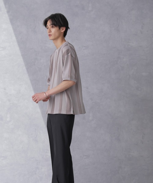 「NANO universe」 半袖Tシャツ M グレー系その他4 メンズ