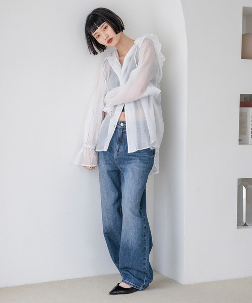 LOWRYS FARM（ローリーズファーム） ブラウス シャツ フリルフード