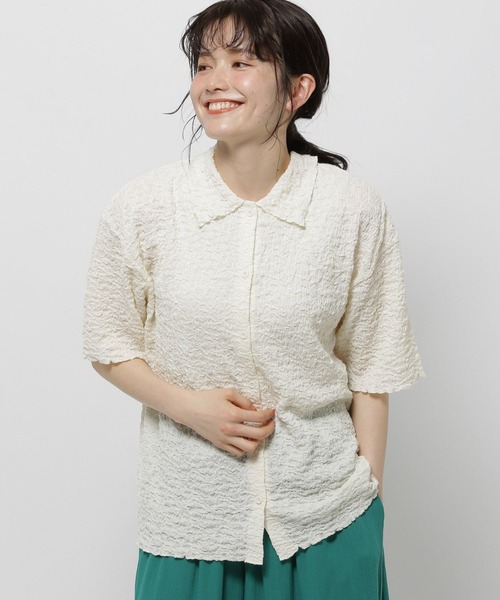 「niko and...」 半袖ブラウス MEDIUM イエロー レディース
