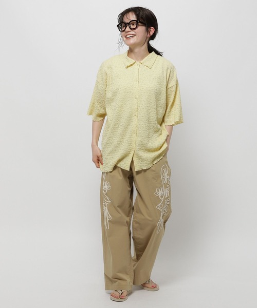 「niko and...」 半袖ブラウス MEDIUM イエロー レディース