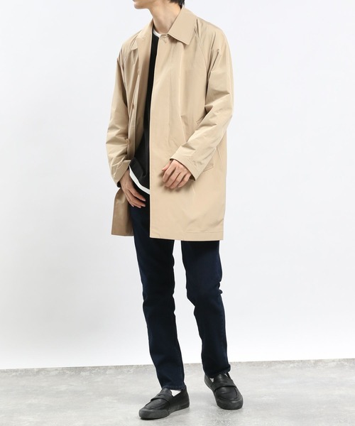 「GLOBAL WORK Smile Seed Store」 ステンカラーコート LARGE ベージュ メンズ_画像9