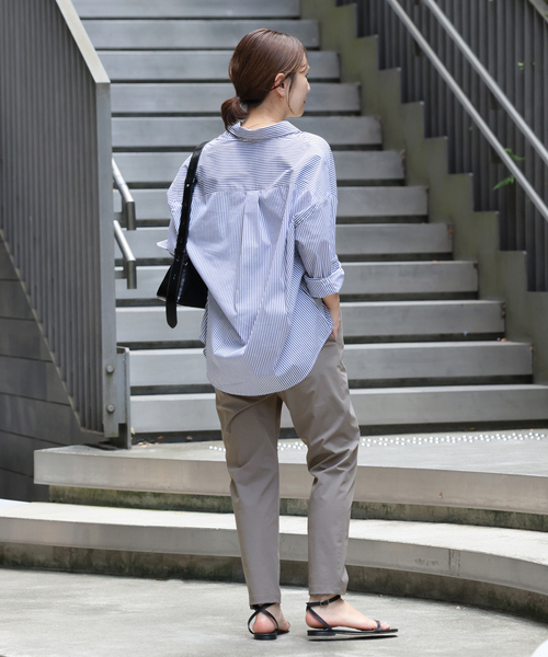 2025新品　ジャーナルスタンダード　リネンナイロンストレッチテーパードパンツ JOURNAL STANDARD｜【撥水/接触冷感/洗える/UVカット】リネン