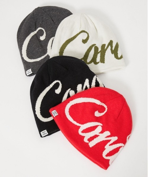 ニット帽 ニットキャップ 「ロゴ×スター柄」リバーシブルニット帽 ユニ