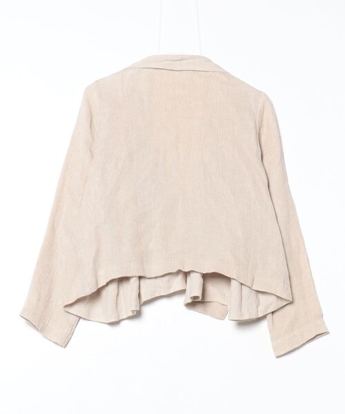 「Hermaphrodite」 ノーカラージャケット 2 ベージュ レディース_画像2