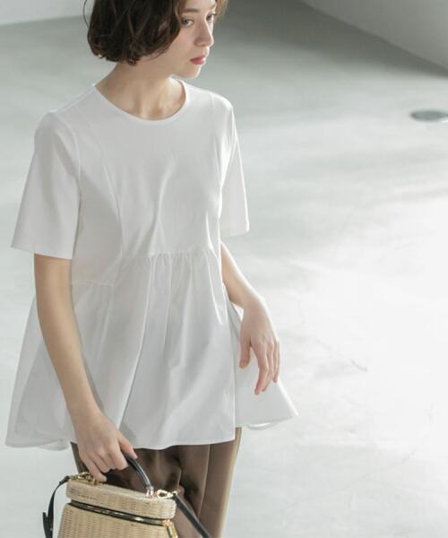 「OPAQUE.CLIP」 半袖チュニック 42 チャコールグレー レディース_画像8