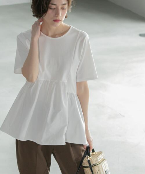 「OPAQUE.CLIP」 半袖チュニック 42 チャコールグレー レディース_画像9