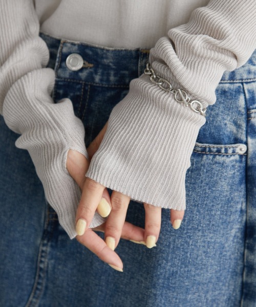 「Auntie Rosa Holiday」 長袖ニット FREE グレー レディース_画像2