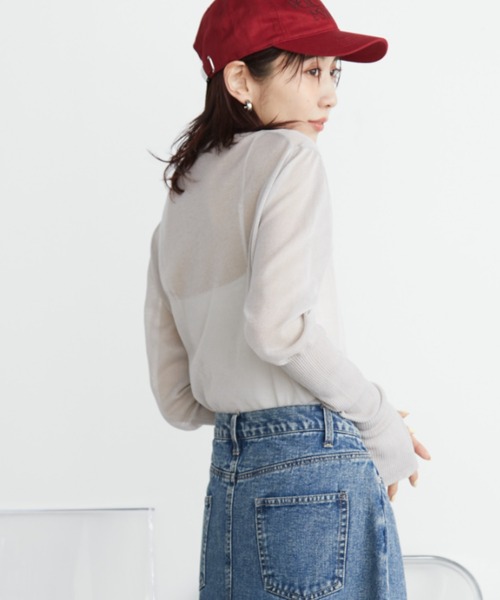 「Auntie Rosa Holiday」 長袖ニット FREE グレー レディース_画像3