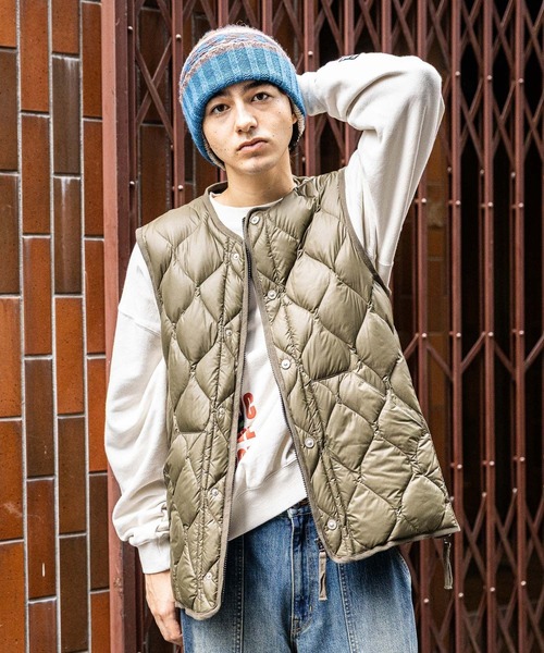 TAION　MILITARY LIGHT SHELL DOWN VEST　ベスト TAION（タイオン） コート ジャケット 「」別注MILITARY LIGHT SHELL