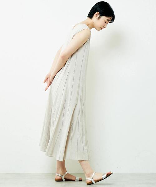 「MELROSE claire」 ノースリーブワンピース FREE ブラック レディース_画像9