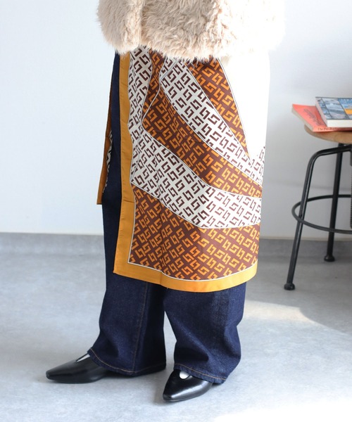 cepo（セポ） スカーフ バンダナ 幾何学模様ビッグスカーフ レディース