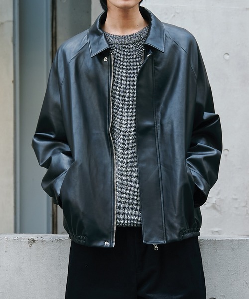 【STUDIOUS】レザーシングルブルゾン STUDIOUS（ステュディオス）の「【STUDIOUS】ラムレザーシングル
