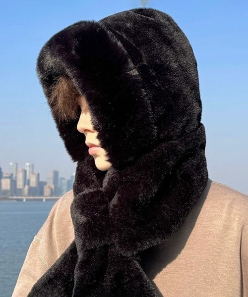 NOWLE（ノウル） マフラー 「NOWLE」2WAY もこもこ フェイクファー