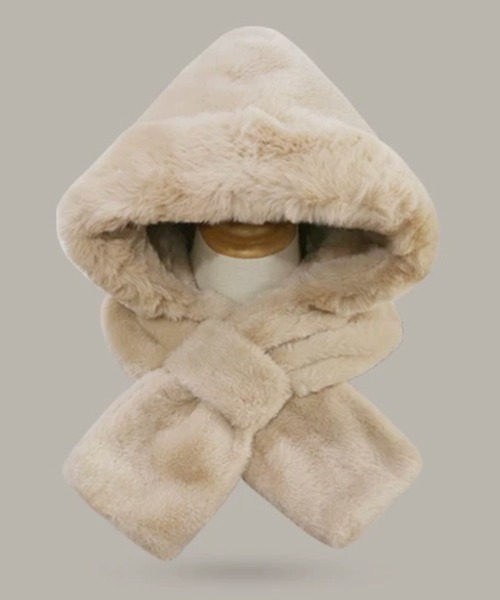 NOWLE（ノウル） マフラー 「NOWLE」2WAY もこもこ フェイクファー