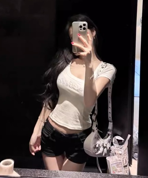 「.KOM」 半袖Tシャツ M ホワイト レディース_画像6