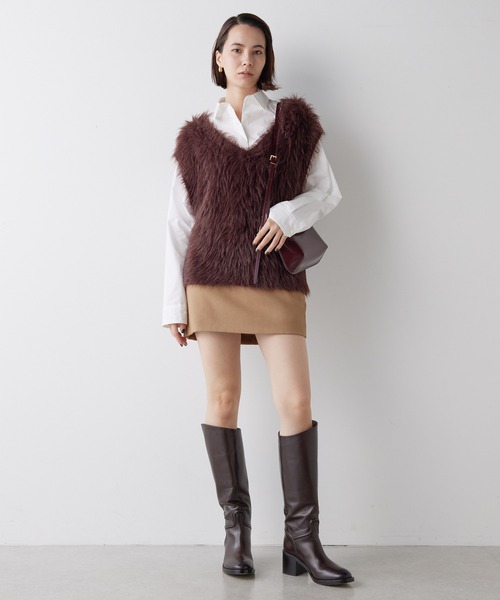 ストレッチブッチャーペプラムブラウス | Whim Gazette(ウィム