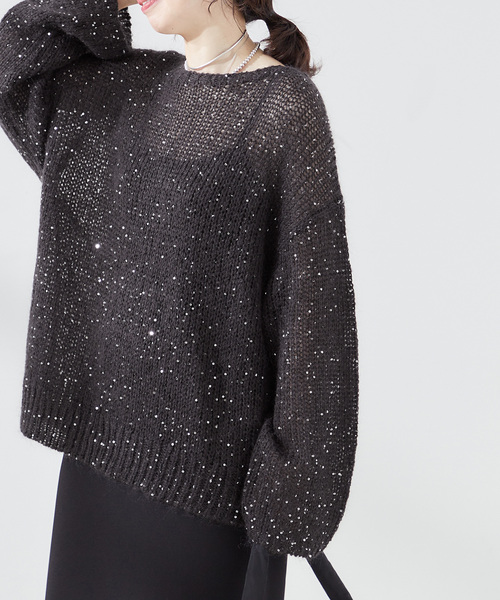 「journal standard L'essage」 長袖ニット FREE ゴールド レディース_画像3